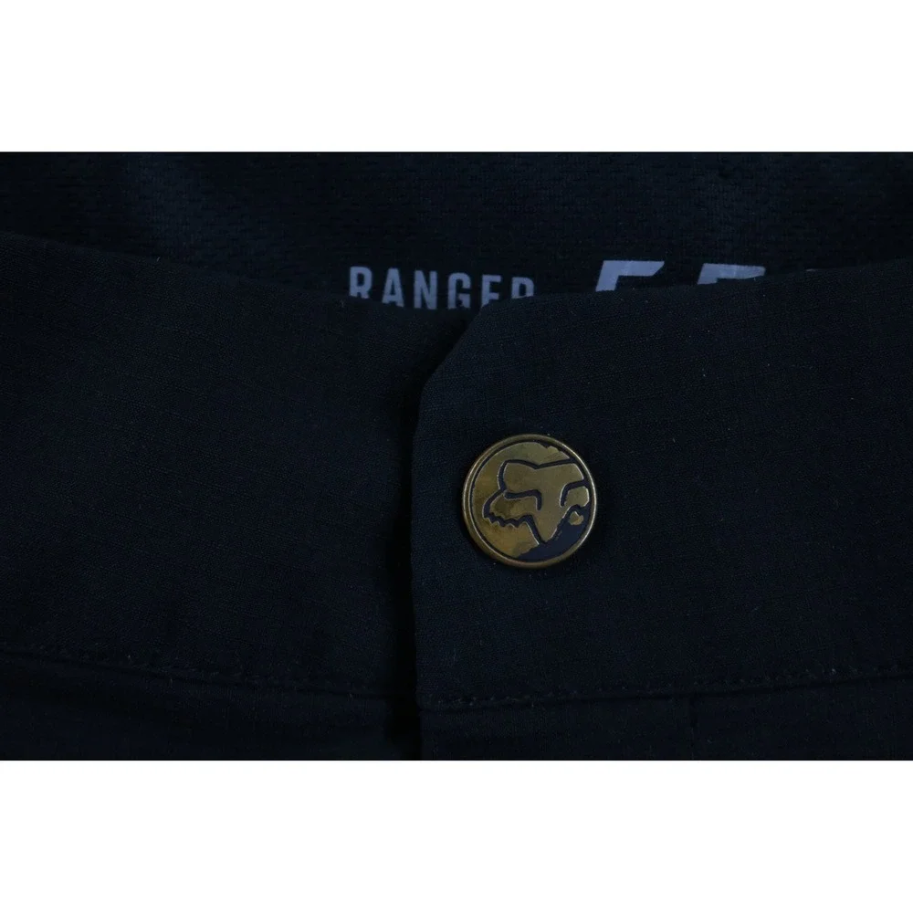 Fox Racing Ranger Shorts Mens 34 Black Mountain Bike MTB Cycling Logo 1066